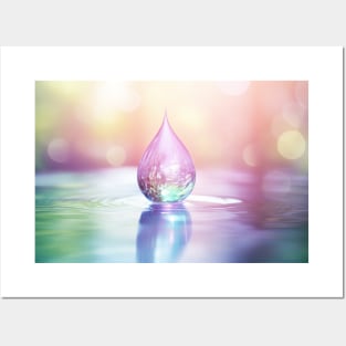 Water Drop Nature Serene Tranquil Peace Posters and Art